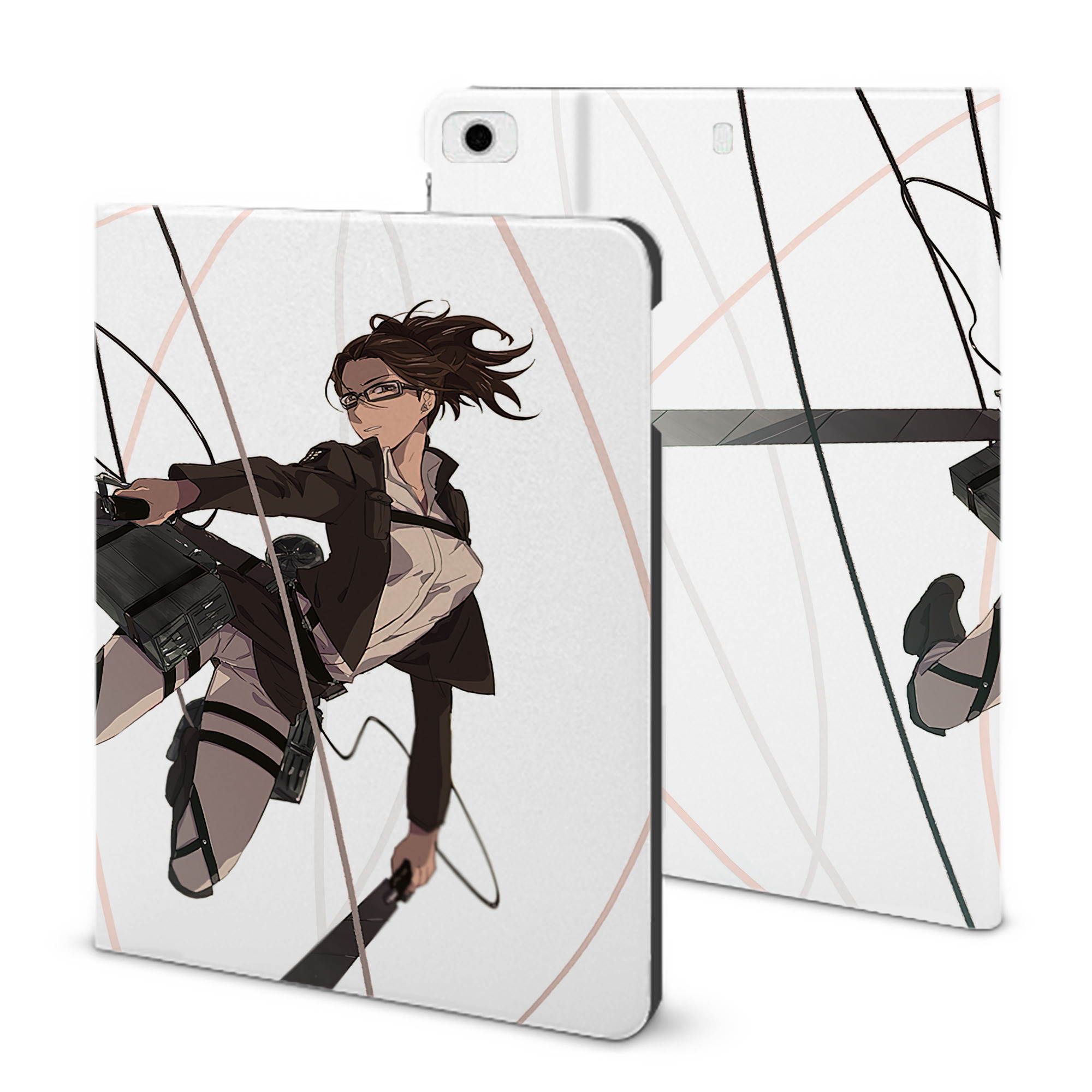 （画像用） 進撃の巨人 Attack on Titan IPad ケース ブック型 PUレザー TPU 耐衝撃 軽量 薄型 ペン収納なし 全面保護 IPad 各モデル対応